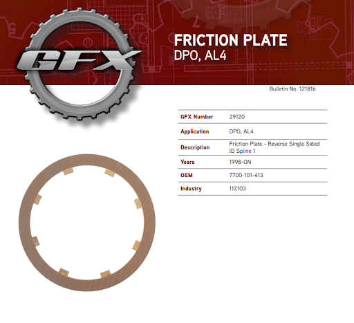 DPO AL4 friction plate